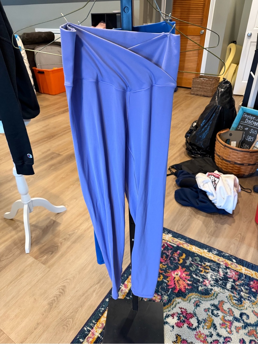 aerie Lavender High-Rise Crossover Waist Leggings